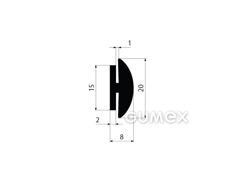 GUMMIPROFILE H-FORM - EPDM